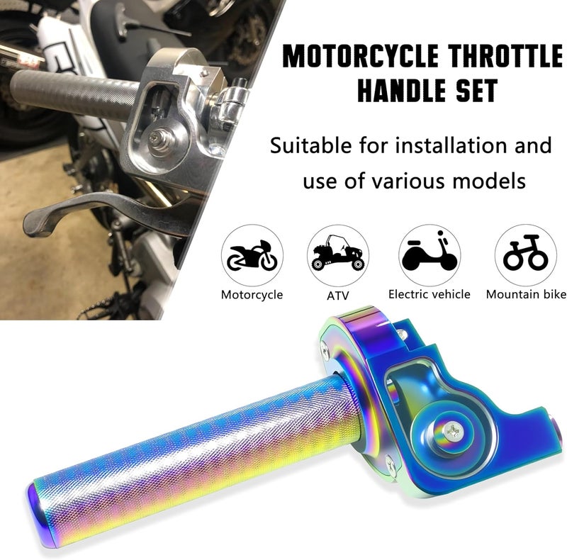 JXPANG Motorcycle Throttle Assembly,7/8" Quick Twist Throttle Grips with Throttle Cable Aluminum Alloy Universal for CRF KLX SSR TTR 110 125 150 250cc Dirt Pit Bike ATV Mini Bike - Image 5